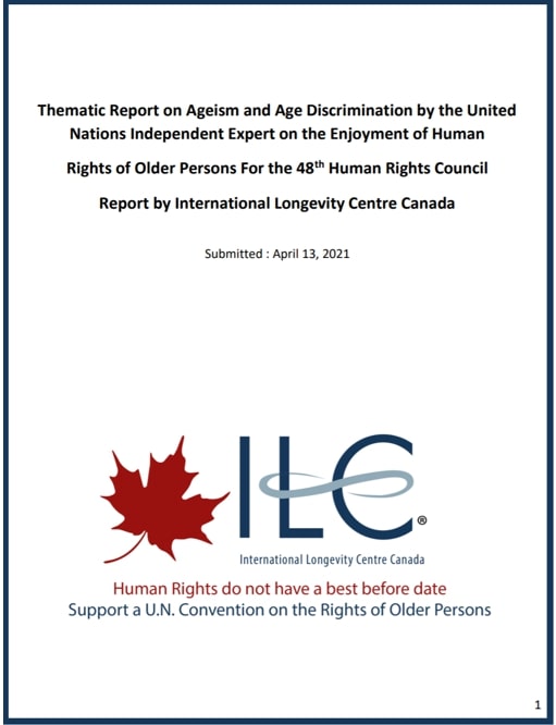 Thematic Report on Ageism – United Nations Independent Expert on the Enjoyment of Human Rights by Older Persons